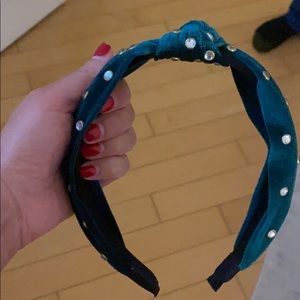 Velvet Green stone headband